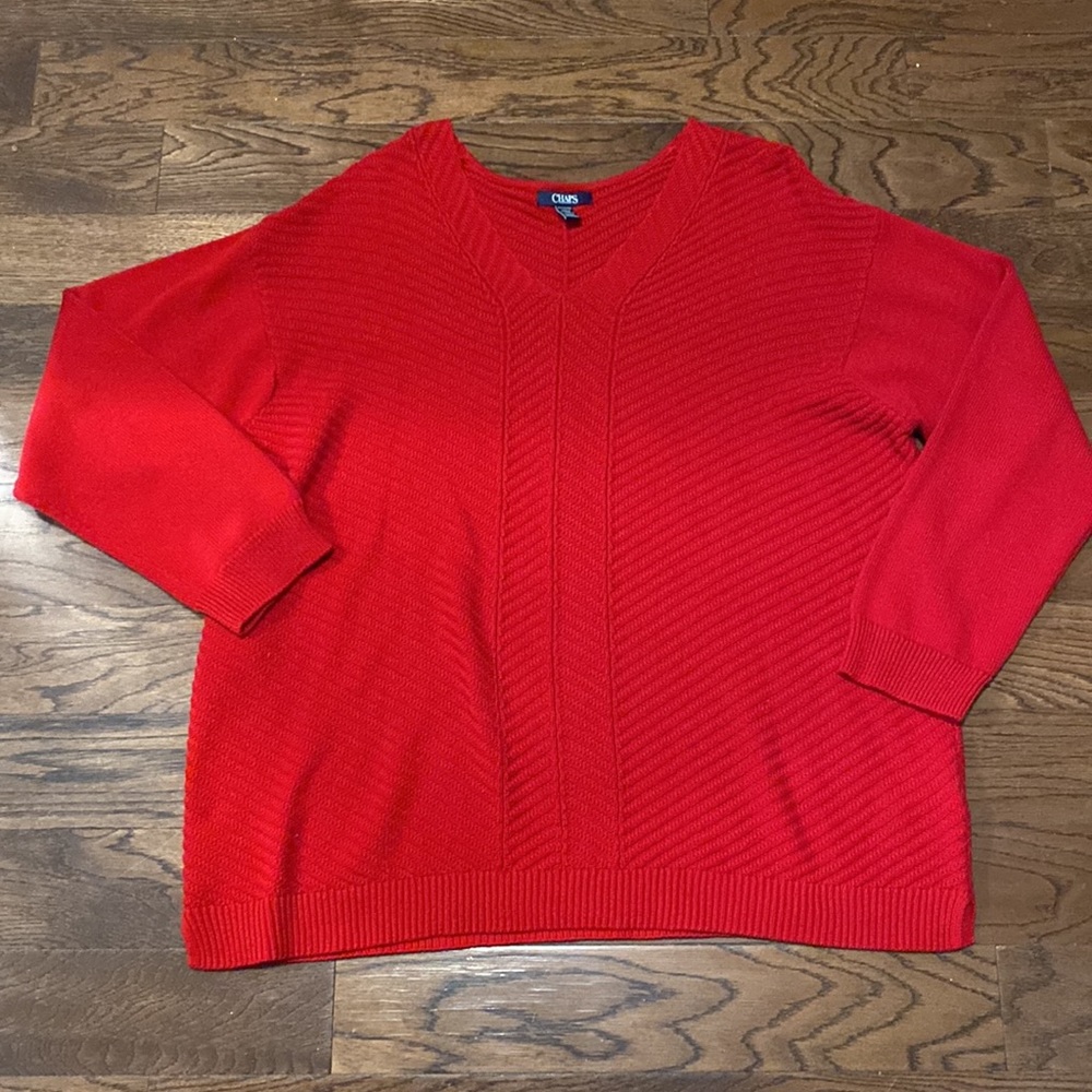 CHAPS - red sweater cotton size 2X